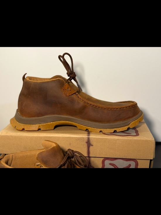 Twisted X Chukka Oblique Toe Leather Shoes/Boots in Oiled Saddle Brown Mens 8M main image 15